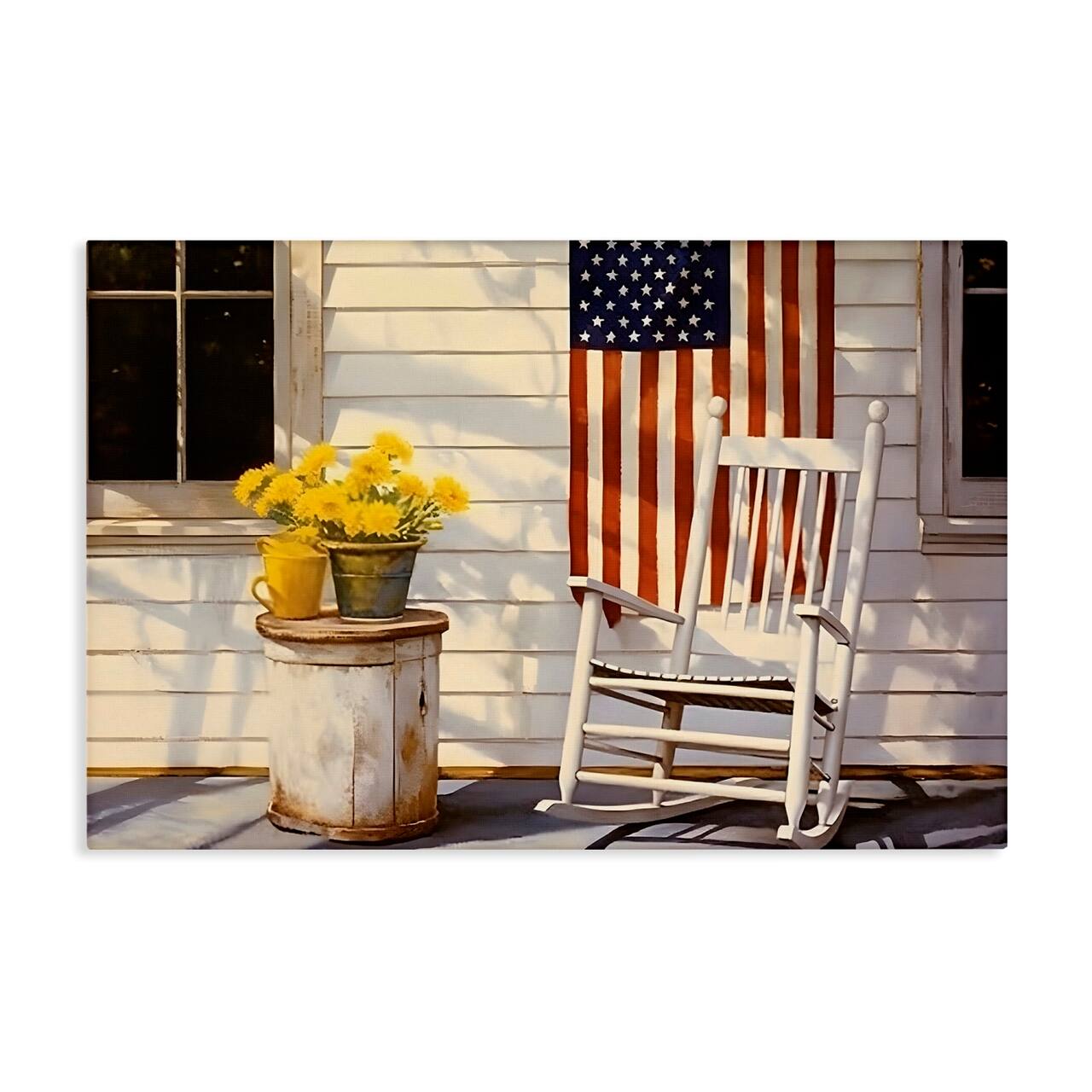 Stupell Industries Americana Deco Scene Canvas Wall Art